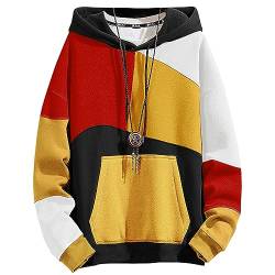 XIAOYAO Hoodie Herren Techwear Kapuzenpullover Hip Hop Long Sleeve Streetwear Urban Pullover Unisex Casual von XIAOYAO