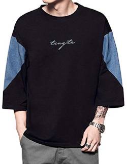 XIAOYAO Kapuzen Herren Techwear Japanisches Harajuku Unisex Streetwear Hip Hop Kurzarm T-Shirt Freizeit von XIAOYAO