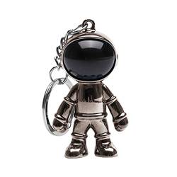 Schlüsselanhänger Damen Herren Kreativer Schlüsselanhänger Kawaii Schlüsselanhänger Modell Anime PVC Astronaut Tasche Geldbörse High Space Charms Anfänglicher Schlüsselanhänger (Black, One Size) von XICEN