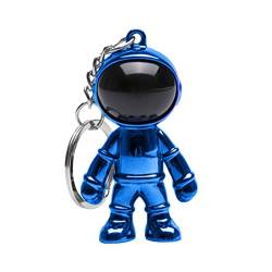 Schlüsselanhänger Damen Herren Kreativer Schlüsselanhänger Kawaii Schlüsselanhänger Modell Anime PVC Astronaut Tasche Geldbörse High Space Charms Anfänglicher Schlüsselanhänger (Blue, One Size) von XICEN