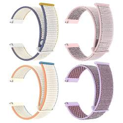 XIEJ Nylon Uhrenarmbänder, 22mm Schnellverschluss Armband für Herren Damen, Sport Atmungsaktive Ersatzarmband für Herren Damen (Helle Farbe) von XIEJ