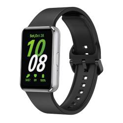 XIHAMA Silikonarmband Kompatibel mit Samsung Galaxy Fit3 Smartwatch Ersatz Fitness Band mit Metallverschluss für Galaxy Fit3 Sport Armband Damen Herren von XIHAMA