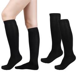 XIHIRCD 2 Paar Kniestrümpfe, Warme Mittwochs Cosplay Socken Weiche Wadensocken Sportsocken für Frauen Party Geschenk (Schwarz) von XIHIRCD