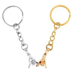 XIHIRCD Passende Schlüsselanhänger, Süß Pinky Promise Keychain Anhänger Geschenk für Paare Freund Freundin Sie und Ihn Ehefrau Ehemann Jahrestag Valentinstag Geburtstag von XIHIRCD