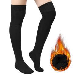 XIHIRCD Thermo Fleece Socken, Warm Dick Overknee-Socken Weich cosplay-Socken Frottee-Kniestrümpfe Mittwochsocken für Frauen Party Winter Geschenk Mittwoch-Cosplay von XIHIRCD