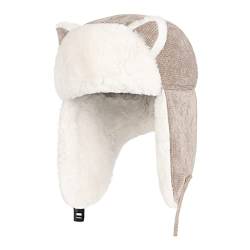 XINCHI Fliegermütze Kinder Skimütze Winter Winterhut Warm Russlandmütze Dick Wintermütze Ohrenklappen Strickmütze Mädchen Kunstfellmütze Jungen Trapper Hat Plüsch wintermütze von XINCHI