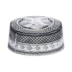 XINCHI Muslimische Gebetsmütze Islam Gebetshut Männlich Muslimische Totenkopfmütze Türkische Beanie Mütze Arabien Kufi Stickerei Mütze Muslim Bestickte Mütze Ramadan Deko von XINCHI