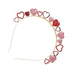 Glänzendes Herz-Stirnband für Damen, glänzendes griechisches Haarband, Hochzeit, Party, Braut, Herz-Stirnband, Valentinstag, Stirnbänder für Frauen, Valentinstag, Herzen, Valentinstag von XINGLIDA