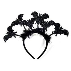 XINGLIDA Haarband, Fledermaus-Stirnband für Damen, Halloween, Tiaras, Krone, Gothic-Stirnband, Haarreifen, Fotoshooting, Haarbänder, Gothic-Haarschmuck (B#) von XINGLIDA
