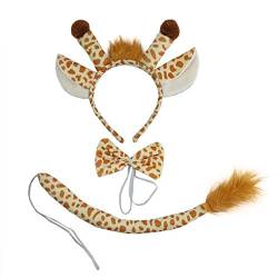 XINGLIDA Haarband, Giraffen-Haarband, Plüsch-Giraffen, Kopfbedeckung, Stirnband für Damen und Mädchen, Cartoon-Plüsch-Haarband, Kopfschmuck (Nr. 3) von XINGLIDA