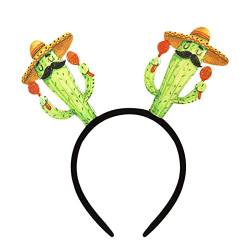 XINGLIDA Haarband, Sommer-Haarreifen, Kopfbedeckung für Party, Stirnband, Hawaii-Party, Palme, Kaktus, Flamingo, Motto-Treffen (E#) von XINGLIDA