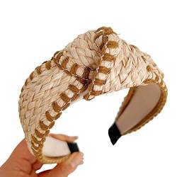 XINGLIDA Haarband, elegant, breit, Foto-Requisiten, breites Stirnband, Party-Kopfschmuck, Girlande, geknotetes Stirnband für Musikfestivals (KH-A#) von XINGLIDA