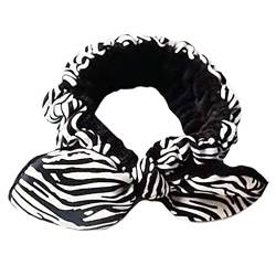 XINGLIDA Haarband aus Plüsch, Schleife, niedliches Leopardenmuster, gestreift, gepunktet, Turban, elastische Stirnbänder zum Waschen von Gesicht, Spa, Make-up (Nr. 11) von XINGLIDA