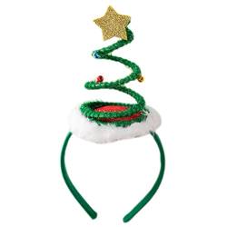 XINGLIDA Haarreif, weihnachtliche Spiral-Baum-Haarbänder, Baum-Stirnband, Party-Dekoration, Zubehör für kreatives Urlaubs-Haarstyling (GN#) von XINGLIDA
