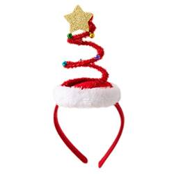 XINGLIDA Haarreif, weihnachtliche Spiral-Baum-Haarbänder, Baum-Stirnband, Party-Dekoration, Zubehör für kreatives Urlaubs-Haarstyling (RC#) von XINGLIDA