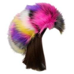 XINGLIDA Weiches Kunst-Stirnband für modische Frauen und trendige Jugend-Armwärmer, mehrfarbiges Kunstfell-Stirnband (E#) von XINGLIDA
