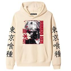 XINTAYEL Tokyo Ghoul Hoodie Kaneki Ken Bedrucktes Langarm-Sweatshirt Harajuku Lässiger Anime Cosplay Pullover Pullover für Damen Herren von XINTAYEL