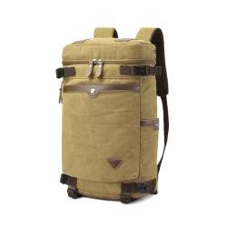 XINYASEE Segeltuch-Sporttasche für Männer und Frauen, Wander-Reisetasche, Vintage-Reisetasche, unverzichtbar für Wochenend-Sport, Camping, Training, Reisen (Khaki) von XINYASEE