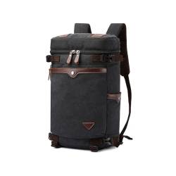 XINYASEE Segeltuch-Sporttasche für Männer und Frauen, Wander-Reisetasche, Vintage-Reisetasche, unverzichtbar für Wochenend-Sport, Camping, Training, Reisen (schwarz) von XINYASEE