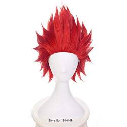 Anime My Hero Academia Kirishima Eijiro Cosplay Wig Boku no Hero Academia Short Red Synthetic Hair Perucas Wigs + Wig Cap von XINYIYI