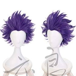 Anime My Hero Academia Shinsou Hitoshi Shinso Purple Short Wig Boku no Hero Academia Heat Resistant Hair Wigs + Wig Cap von XINYIYI