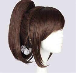 Attack on Titan Sasha Blouse 35cm 13.78" Short Straight Cosplay Wigs for Women Claw Clip Ponytail Anime Synthetic Hair + Wig Cap von XINYIYI