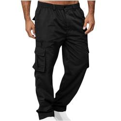 Angebote Tages Blitzangebote Geschenkgutschein, Sommerhose Herren Lang Cargohose Herren Hosen Herren Outdoor Hosen für Herren Button-Reißverschluss Multi-Pocket Straight Cargo Hose Freizeithose Herren von XINYUNZU