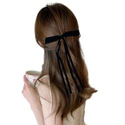 Langes Haarband mit Schleife, Vintage-Stil, mit Schleife, elegante Haarnadeln, modischer Haarschmuck, Schmuck für Damen und Mädchen, modische süße Seitenclips von XINgjyxzk