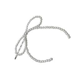 Niedliche Perlen Schleife Haarspange Einfache Mode Haarspangen Elegante Haarnadeln Vintage Quasten Haarschmuck Dekoration Elegante Perlen Bowknot Haarspange von XINgjyxzk