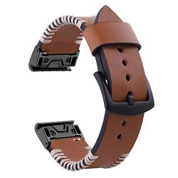 XIRIXX 26 22 mm Leder-Smartwatch-Armband für Garmin Fenix 7 7X 6 6X Pro 5 5X Plus Epix Armband, Schnellverschluss-Armband, Zubehör, 22mm Fenix 5 5Plus, Achat von XIRIXX