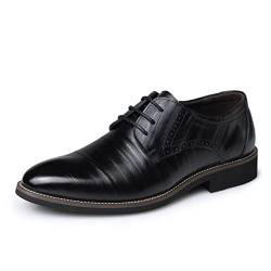 XISHIN Herren-Kleiderschuhe, lässige weiche Lederschuhe, atmungsaktive, Bequeme Business-Schuhe, lässige Lederschuhe (Farbe : Schwarz, Größe : 38) von XISHIN