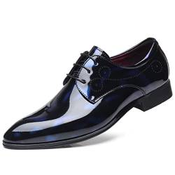 XISHIN Herren-Kleiderschuhe, lässige weiche Lederschuhe, atmungsaktive, Bequeme Business-Schuhe (Farbe : Blau, Größe : 50) von XISHIN