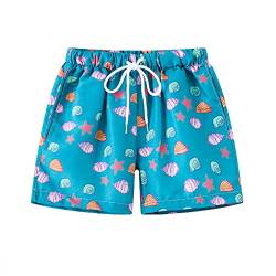 XIVISTO Jungen Strandhose Kinder Sommer Badeshorts Schnelltrocknend Boardshorts mit Verstellbarem Tunnelzug Strand Schwimmen Shorts von XIVISTO