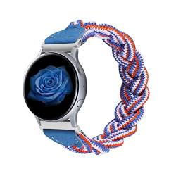 YIYOU Verschleppung geflochtene Gurt for Samsung Galaxy-Uhr 3 41mm 20mm elastisches Nylon Sport-Schleife-Armband for Samsung aktiv 2 40mm (Color : BWO, Size : L 7.3-8.1inches) von XJBCOD