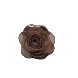 XJHHS 2/4PCS 8 * 10CM Rot Gelb Silber Satin Blume Brosche Pin Abzeichen Blume Corsage satin Rose Blume/Rosen Brosche Pin von XJHHS