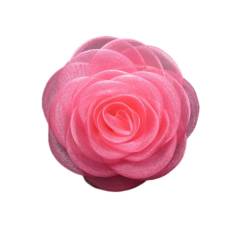 XJHHS 2/4PCS 8 * 10CM Rot Gelb Silber Satin Blume Brosche Pin Abzeichen Blume Corsage satin Rose Blume/Rosen Brosche Pin von XJHHS