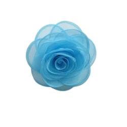 XJHHS 2/4PCS 8 * 10CM Rot Gelb Silber Satin Blume Brosche Pin Abzeichen Blume Corsage satin Rose Blume/Rosen Brosche Pin von XJHHS