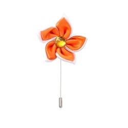 XJHHS 5 * 9 cm 10/20 Stück grüner Strass Doppelschicht Silber Satin Blume Anstecknadel Abzeichen Blumenkorsage Satin Rose Blume/Rosen Anstecknadel Brosche Pin von XJHHS