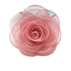 XJHWD 2/4PCS 8 * 10CM Rot Gelb Silber Satin Blume Brosche Pin Abzeichen Blume Corsage satin Rose Blume/Rosen Brosche Pin von XJHWD