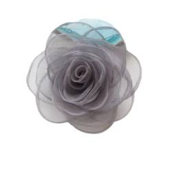 XJHWD 2/4PCS 8 * 10CM Rot Gelb Silber Satin Blume Brosche Pin Abzeichen Blume Corsage satin Rose Blume/Rosen Brosche Pin von XJHWD