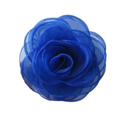 XJHWD 3/6PCS 8 * 10CM Rot Gelb Silber Satin Blume Brosche Pin Abzeichen Blume Corsage satin Rose Blume/Rosen Brosche Pin von XJHWD