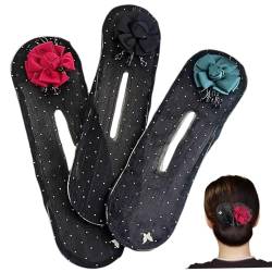 Haarbrötchen -Hersteller - 3pcs Lazy Hair Curler geschafft Bun Mode starke flexible Bogenhersteller, süßes französisches Twist -Haarwerkzeug für Frauen und Mädchen Haare von XJKLBYQ