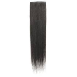 Klebeband Haarextensionen, schwarze Haarextensions Clip in 15.8 menschliches Haarverlängerungen Klebeband unsichtbare gerade Haarstücke für lange Haare Frauen von XJKLBYQ