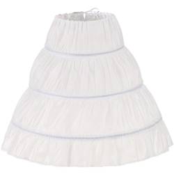 XJKLBYQ Girls 3 Hoops Petticoat, volles Slip Blumenmädchen Crinoline Rock, Crinoline Unterrock 3 Hoop -Rock, 25 Langer Petticoat -Rock für Mädchen einstellbar von XJKLBYQ