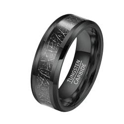 XJruixi 4-8mm schwarze Farbe Herren Damen Ring Wolframkarbid Ehering Verlobungsschmuck Geschenk von XJruixi