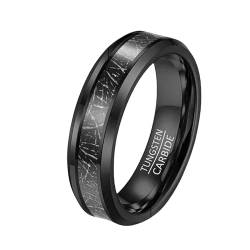 XJruixi 4-8mm schwarze Farbe Herren Damen Ring Wolframkarbid Ehering Verlobungsschmuck Geschenk von XJruixi
