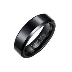 XJruixi 6mm Minimalist Tungsten Steel Couple Rings for Women Men Wedding Engagement Accessories Jewelry Gift von XJruixi