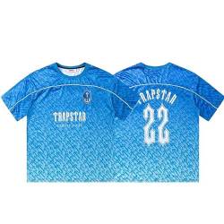 23 Number Pure Cotton Tshirt,Trapstar Short Sleeve,Rundhals Tee,Letter Short Sleeve,Trapstar Men's Short-Sleeved,Kurzarmshirt,T-Shirt Logo Printed Trapstar Unisex Blue S-XL von XKPhframe