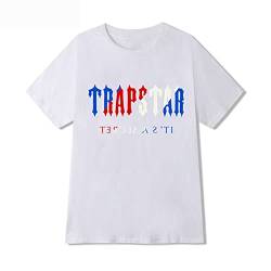 Trapstar T Shirt,Rundhals Tee,Letter Short Sleeve,Trapstar Tshirts Herren,Kurzarmshirt,Sommershirt,Drucken T-Shirts FüR Herren,Pure Cotton Tshirt(S-2xl) von XKPhframe