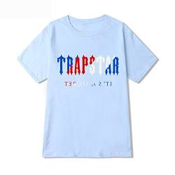 Trapstar T Shirt,Rundhals Tee,Letter Short Sleeve,Trapstar Tshirts Herren,Kurzarmshirt,Sommershirt,Drucken T-Shirts FüR Herren,Pure Cotton Tshirt(S-2xl) von XKPhframe